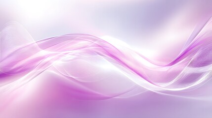 Delicate, flowing lines create a soft, elegant design in shades of purple and white.