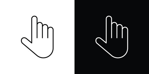 Hand pointer icon collection. Web design, apps.