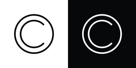 Copyright icon collection. Web design, apps.