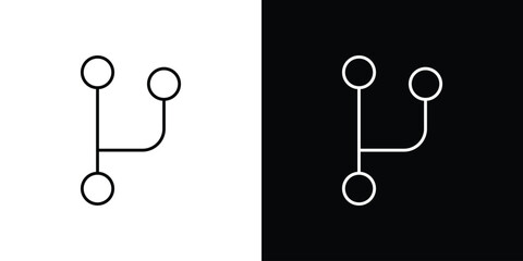 Code branch icon collection. Web design, apps.