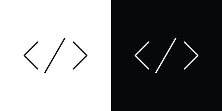 Code icon collection. Web design, apps.
