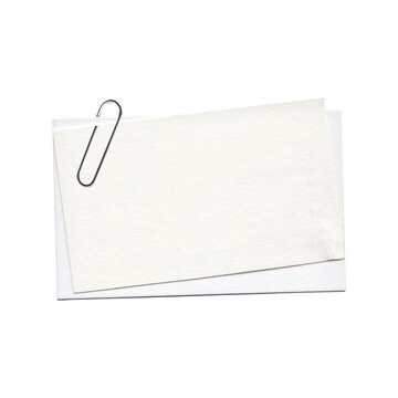 Layered White Papers with Silver Paper Clip, Minimal Stationery Mocku