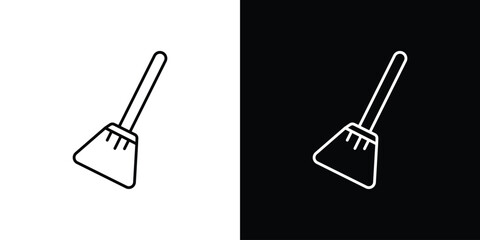 Broom icon collection. Web design, apps.