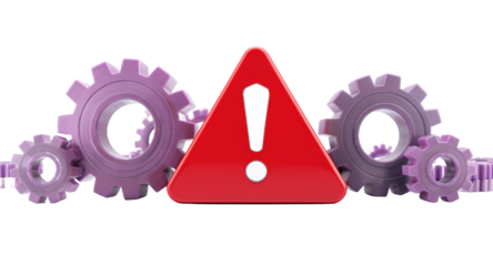 Technical Issue, System Failure, Error Alert, Conceptual Illustration