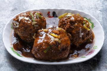 chinese traditional braised lion's head meat ball
