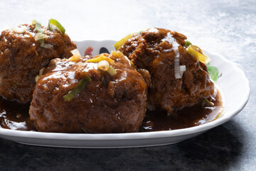 chinese traditional braised lion's head meat ball
