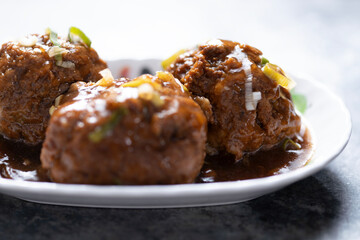 chinese traditional braised lion's head meat ball