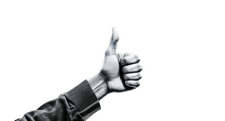 Thumbs Up Gesture with Flying Books, Positive Feedback, Approval Concept Illustration