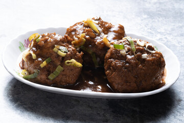 chinese traditional braised lion's head meat ball