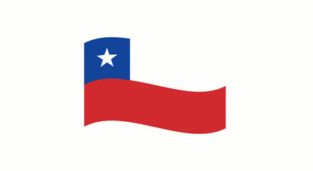 Fototapeta premium Chilean Flag Waving Proudly Symbol of National Identity