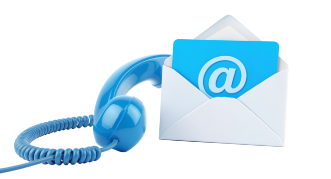 Email and Phone Communication Concept