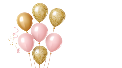 Festive Balloon Arrangement with Blank Space