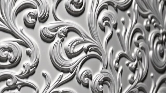 Pale Antique Wall Embellishments by teutonic building designer and decorator, from historical publication of ornamental designs. This is accurate graphic replication of initial two-dimensional artist