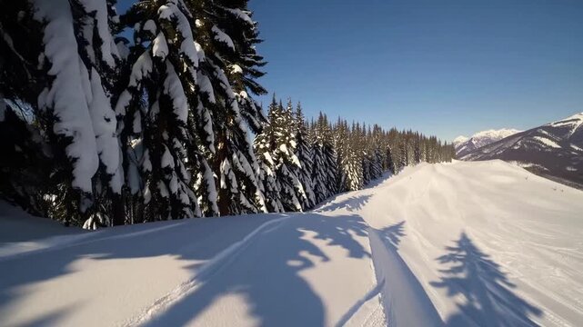 Background ry Featuring Snow-Covered Skiing Slopes