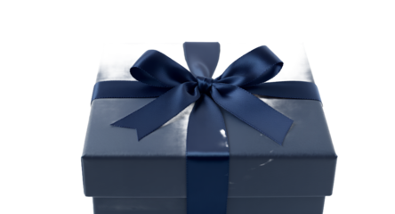 Gift Box with Ribbon, Blue, Present, Packaging, Holiday, Celebration, Surprise