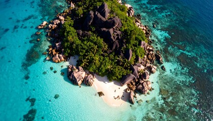 Tropical Island Aerial View. (1)