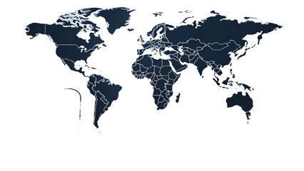 Naklejka premium World Map Overlay on City Streetscape