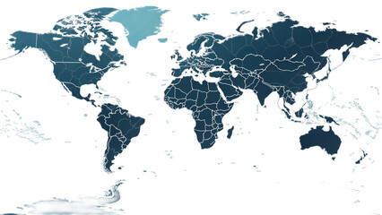 Obraz premium World Map Illustration with Subtle Color Tones and a Smooth Gradient