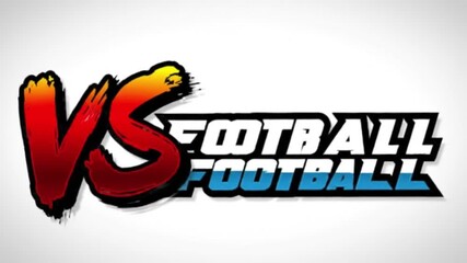 Energetic football versus video intro featuring bold red and black "VS" text with layered typography, perfect for match announcements and sports highlights.