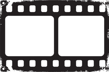 vintage distressed film strip vector template for cinematic photo border, ai eps png jpeg formats