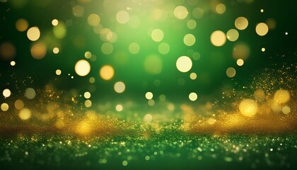 green abstract background with blurred bokeh lights creating a serene and dreamy atmosphere perfect for spring banners and copy space blurred background