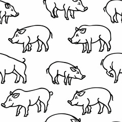 set of animals silhouettes