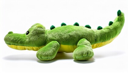 Fototapeta premium plush toy crocodile isolated on a white background
