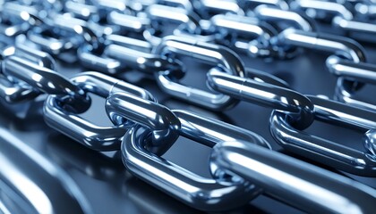 Fototapeta premium Metal Chains with Closeup, and Abstract.
