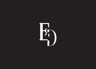 ED creative initial logo design and letter logo