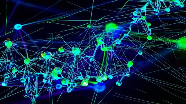 conceptual visualization representing the communication network infrastructure within Japan