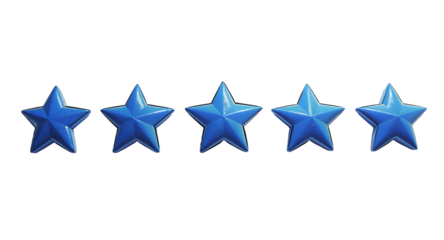 Five Blue Stars in a Row