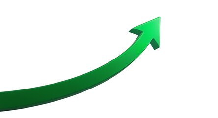 Green Arrow Pointing Up - Growth, Success, Progress Concept