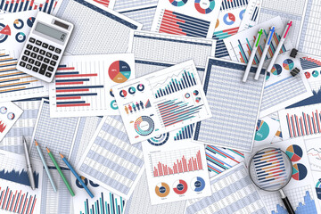 ビジネスアイテムとビジネスデータをプリントした複数の書類