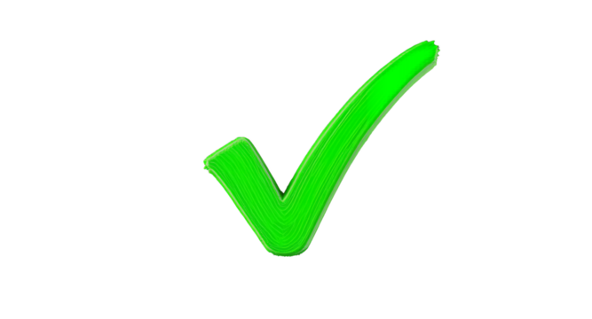 Green Check Mark Icon on Light Background