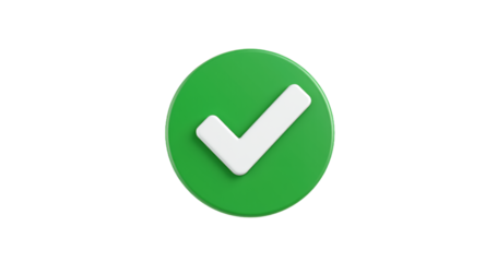 Green Check Mark on White Background for Approved Concepts