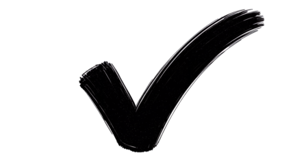 Hand-drawn Check Mark on White Background Concept of Approval and Confirmation