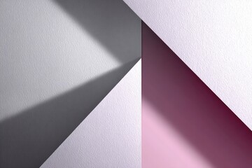 Abstract geometric shapes in light gray, light pink, and shadow