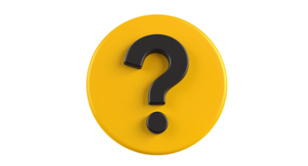 Question Mark Icon on Yellow Circle