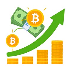 Bitcoin Investment Growth Chart Illustration