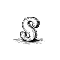 Fototapeta premium Letter S elegant engraving representing sophisticated typography and artistic design for graphic