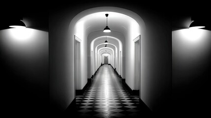 Arched Hallway Perspective