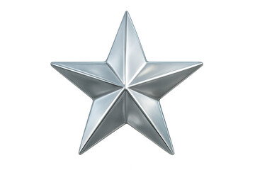 Obraz premium Metallic glowing star floating against transparent backdrop, symbolizing excellence, celebration, and recognition