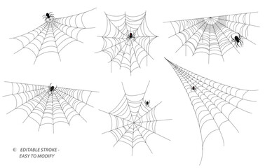 Spider Web Vector Illustration for Halloween Decoration and Promotions
