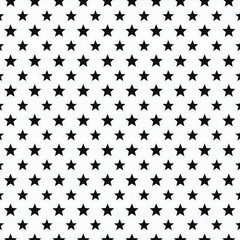 Black Star Pattern on White Background