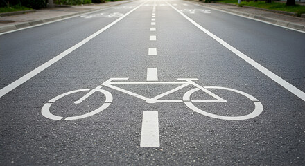 Dedicated bicycle lane with clear signage and road markings for cyclists