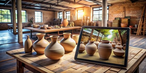Adaptable Heritage: Traditional Crafts Meet Digital Design - Stock Photo