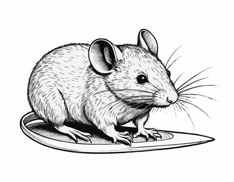 image of an mouse on white background