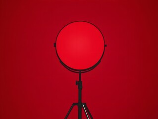 Red Lighting Studio Setup Photography Equipment Tripod