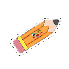 Adorable Smiling Pencil Vector