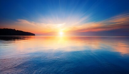 Obraz premium blurred water sunrise